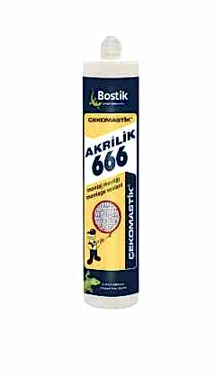 BOSTİK AKRİLİK ESASLI ÇEKOMASTİK 666
